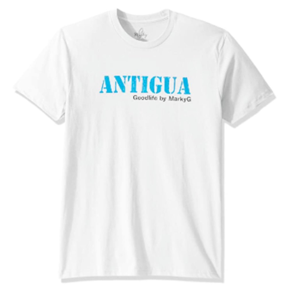 Marky G Apparel Men's 6410-ANTIGUA- Short Sleeve Crew Neck T Shirt White -Small